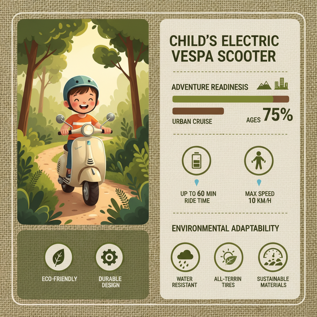 Childs Electric Vespa Scooter Revolutionizing Safe and Sustainable Transportation