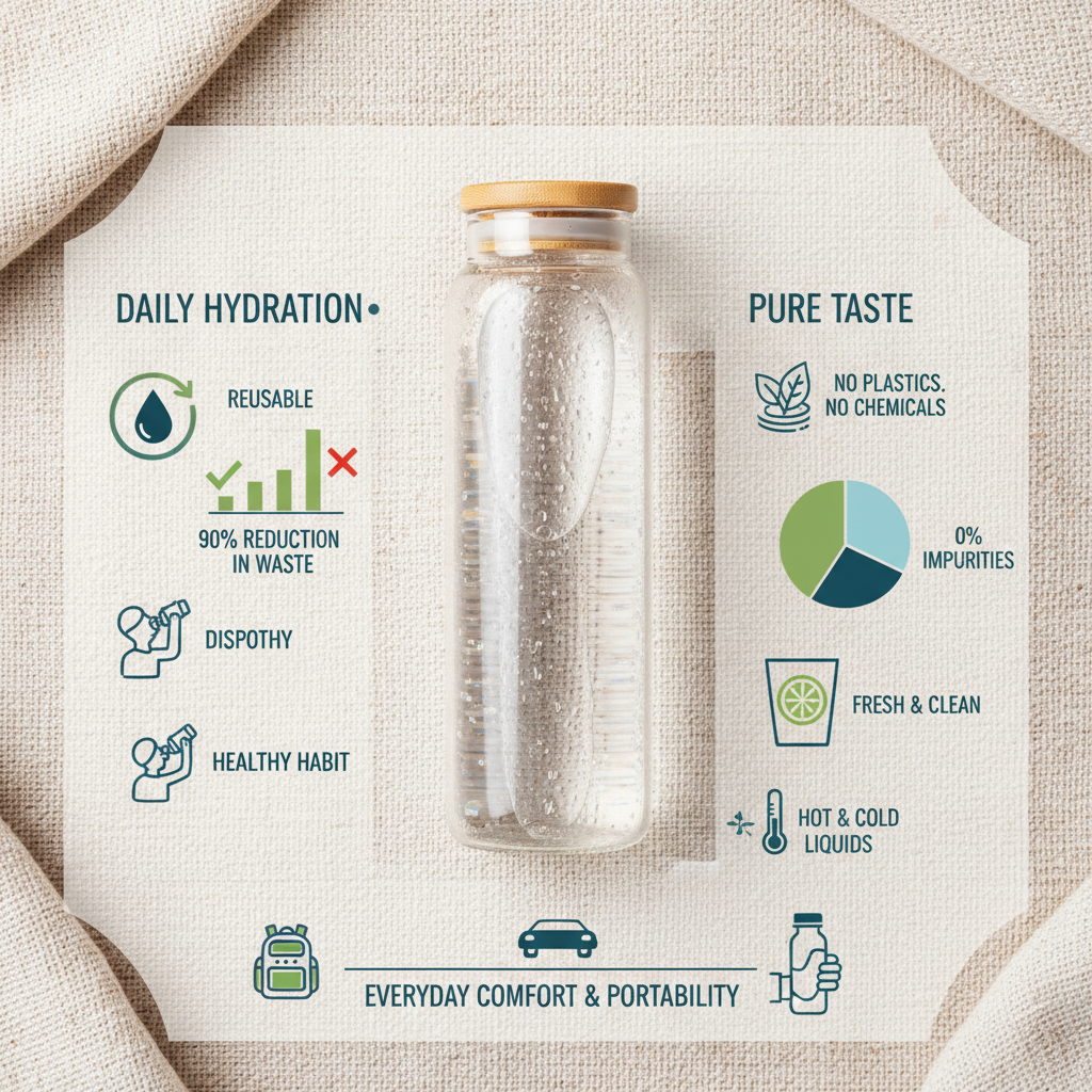 Embrace Sustainable Hydration with a Clear Glass Water Bottle