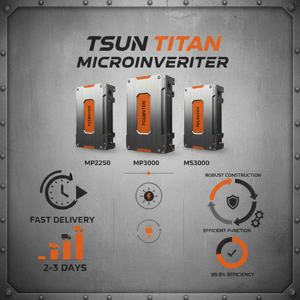 Fast Delivery Tsun Titan Microinverter MP2250 MP3000 MS3000 Revolutionizing Solar Energy