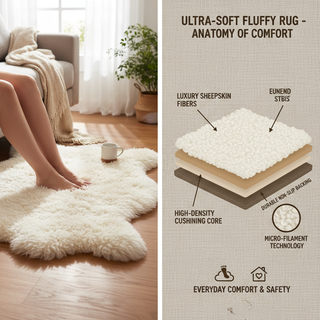 Enhance Your Home with a Luxurious White Rug Fluffy and Comfortable Design