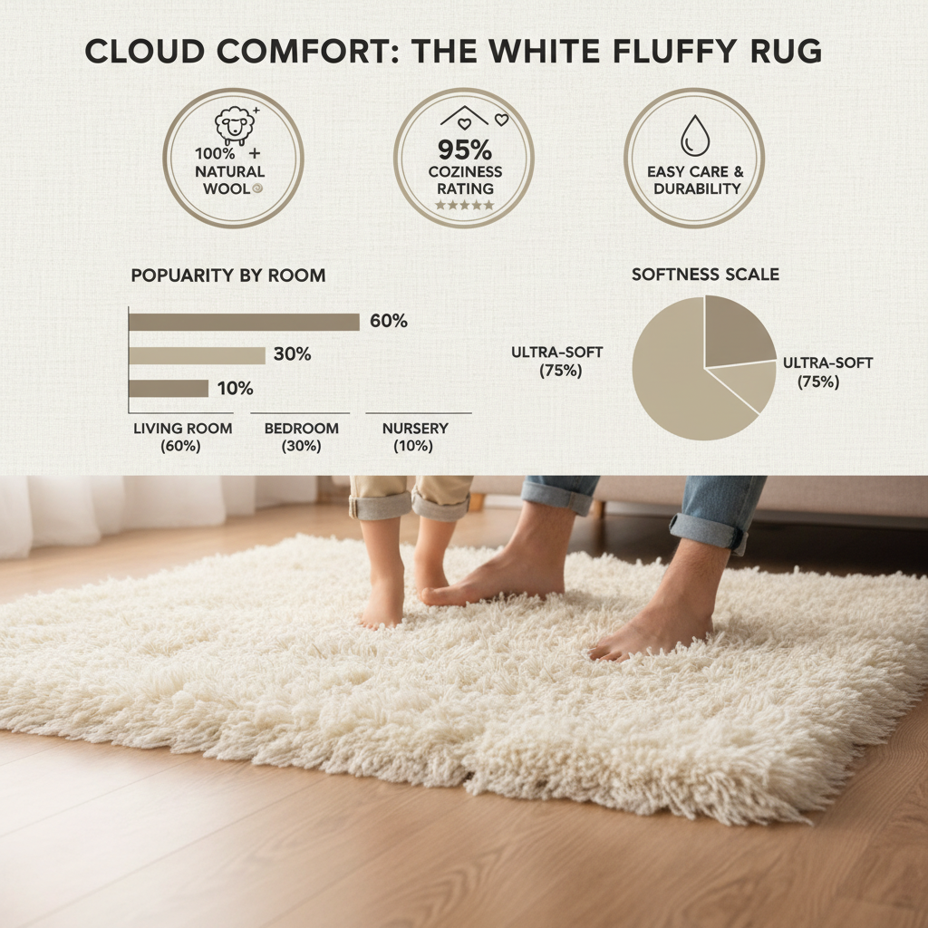 Enhance Your Home with a Luxurious White Rug Fluffy and Comfortable Design