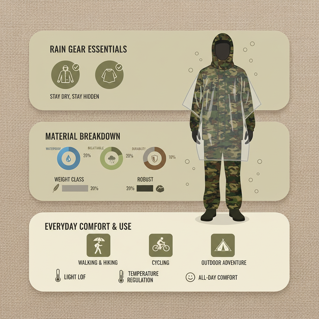 Essential Camo Rain Gear for Outdoor Adventures and Tactical Operations