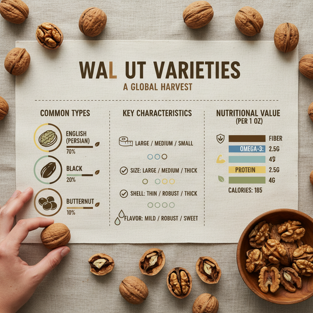 Exploring Diverse Walnut Varieties for Optimized Yield and Nutritional Benefits