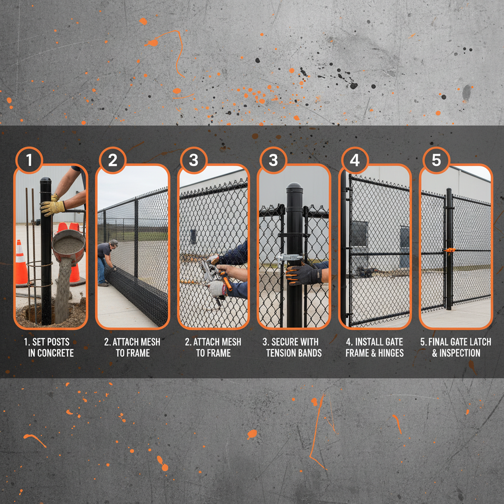 Secure Perimeters with Durable Black Chain Link Fence with Gate Solutions