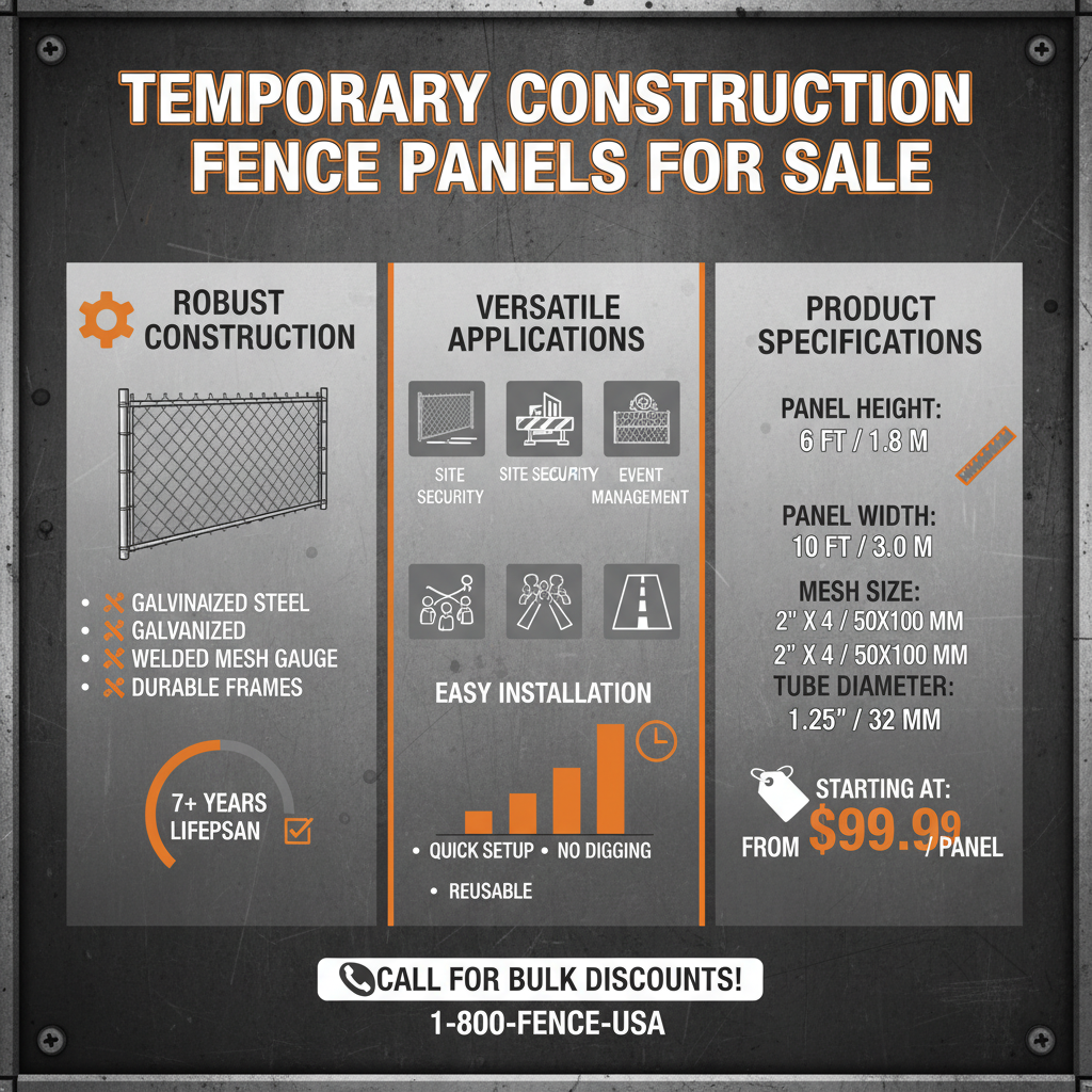 Comprehensive Guide to Temporary Construction Fence Panels for Sale and Site Security