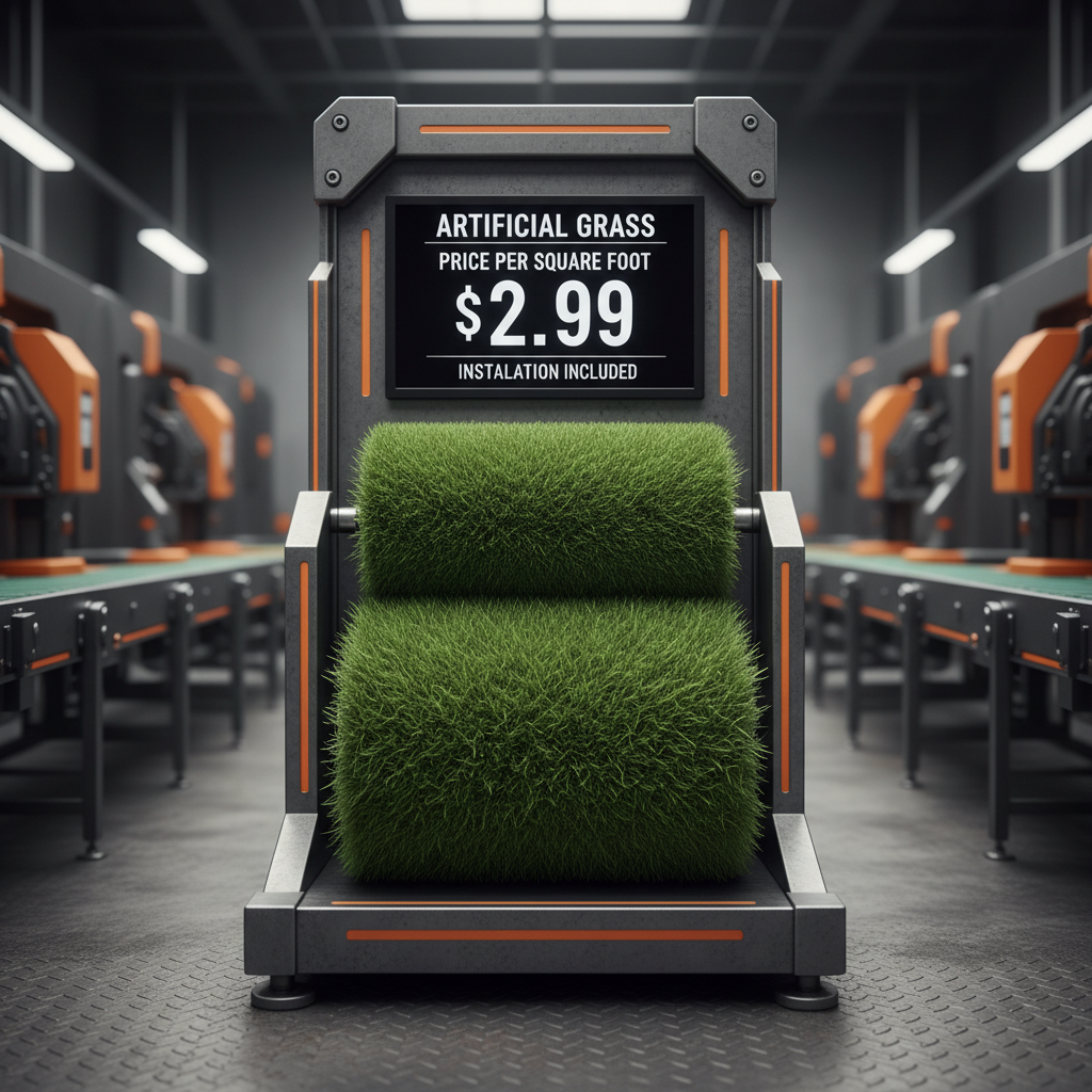 artificial grass price per square foot