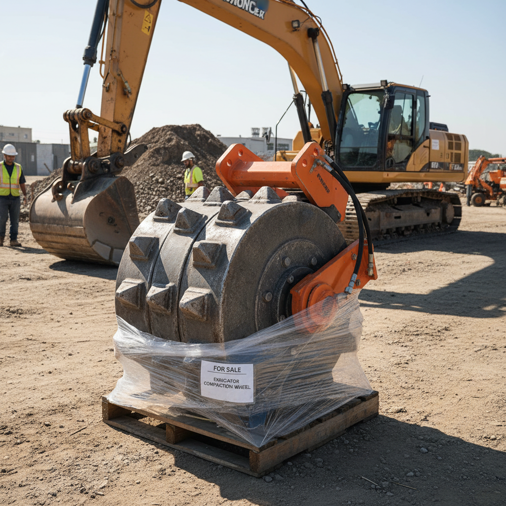 excavator compaction wheel for sale
