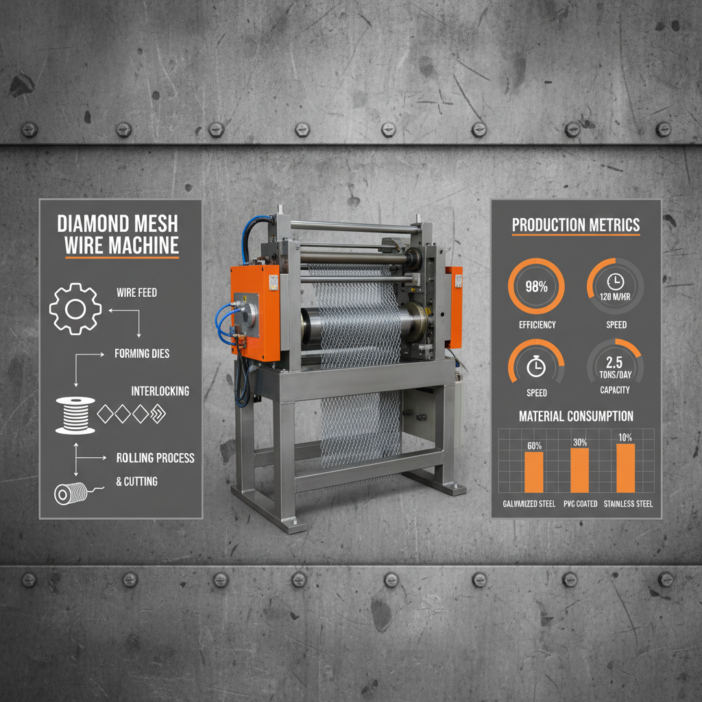 diamond mesh wire making machine