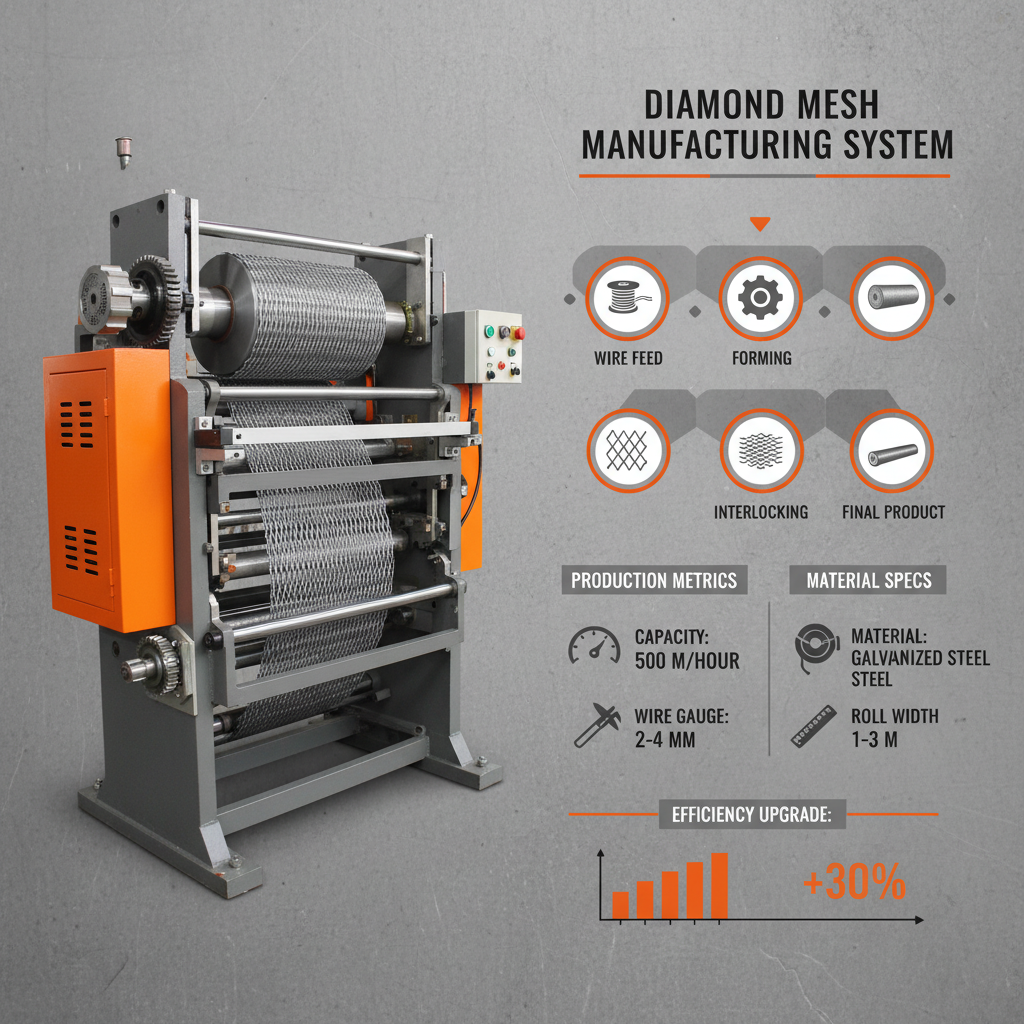 diamond mesh making machine
