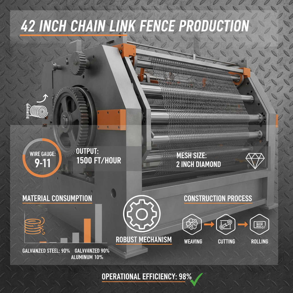 42 inch chain link fence