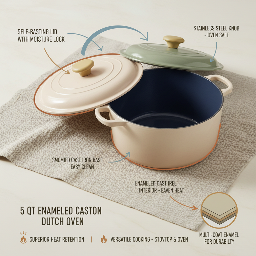 Discover the Versatility of a 5 Qt Enameled Cast Iron Dutch Oven