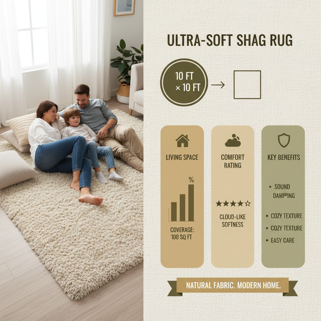 Enhance Your Home with a Luxurious 10 x 10 Shag Rug for Ultimate Comfort