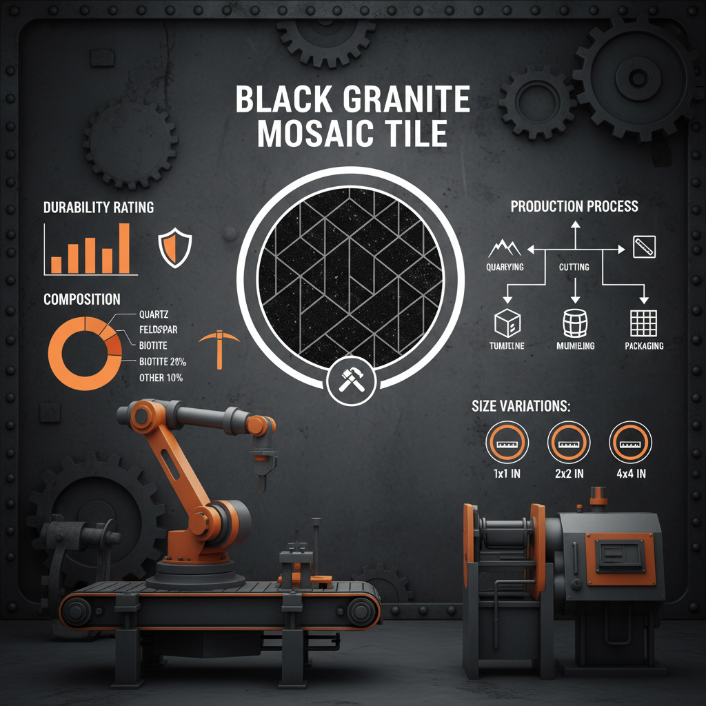 Elevate Your Space with Stunning Black Granite Mosaic Tile Designs