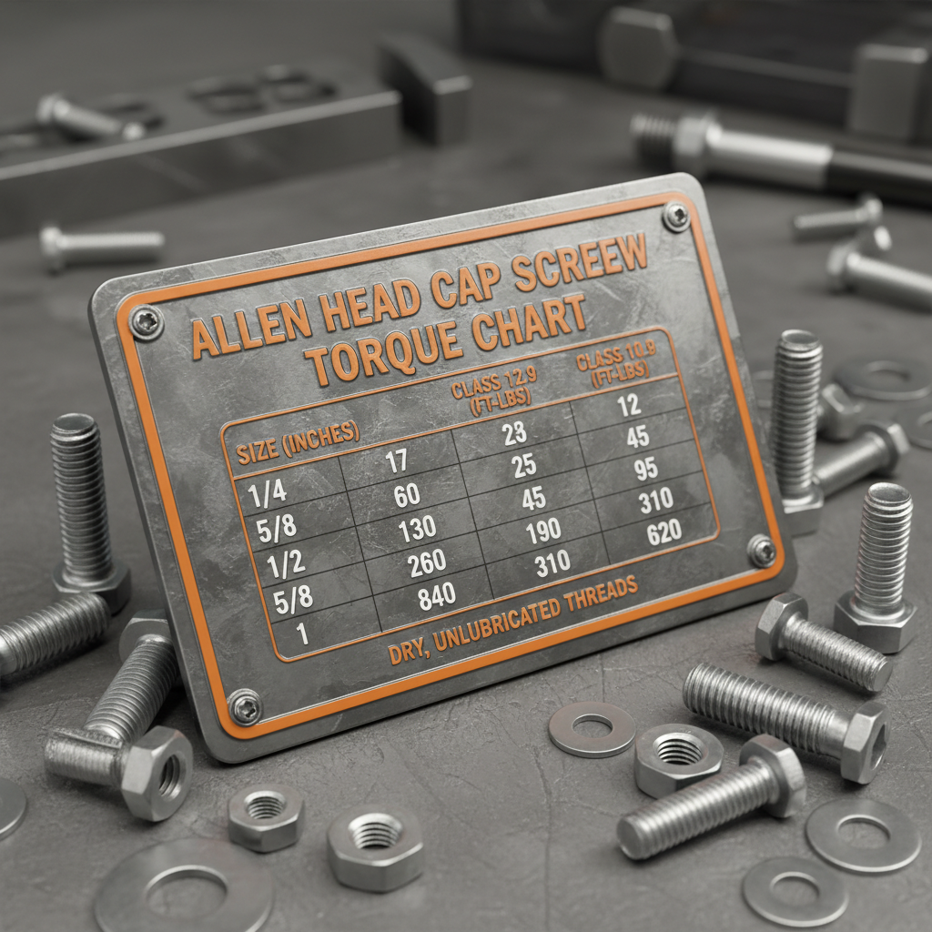 Comprehensive Allen Head Cap Screw Torque Chart for Optimal Fastening