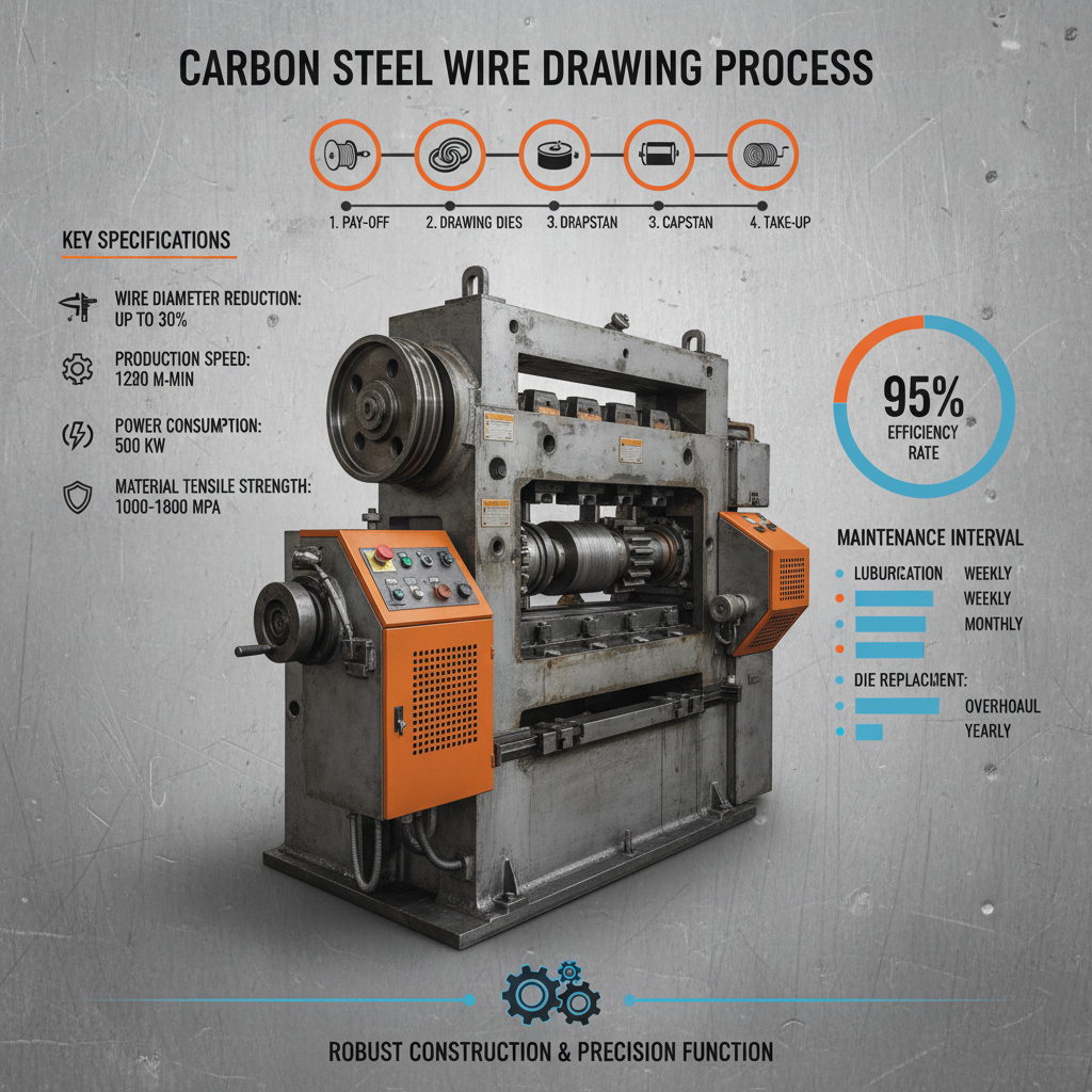 carbon steel wire drawing machine