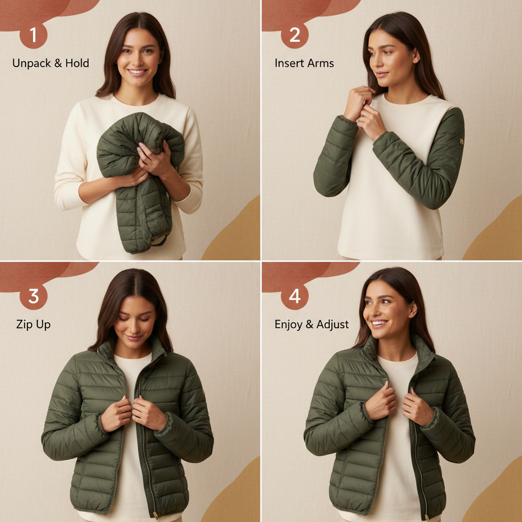 thin puffer jacket womens