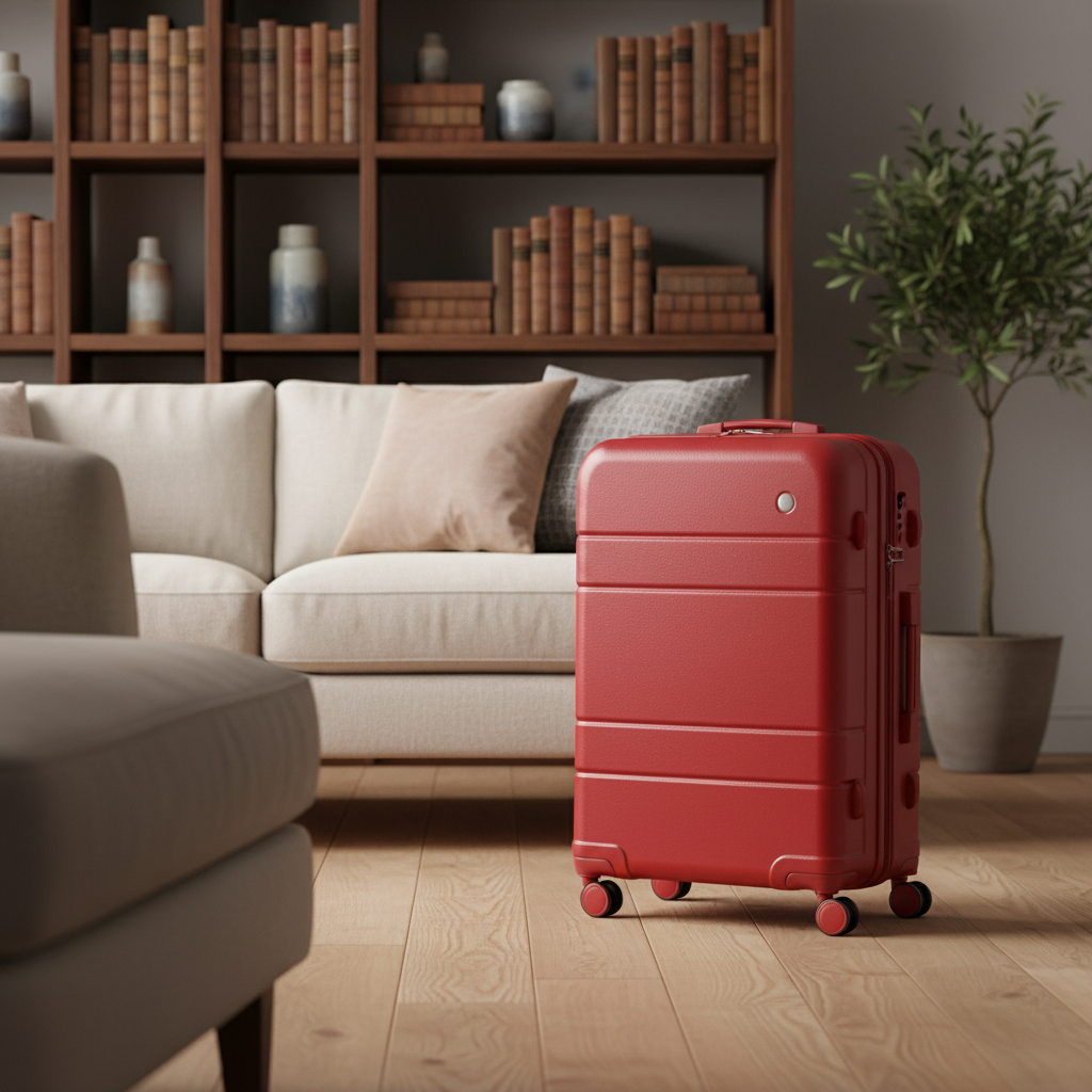 red luggage