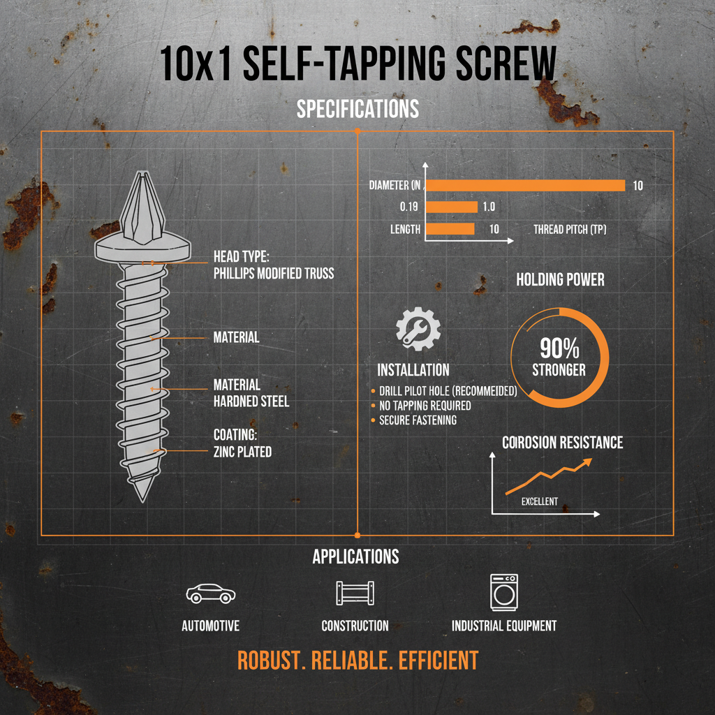 10x1 self tapping screw
