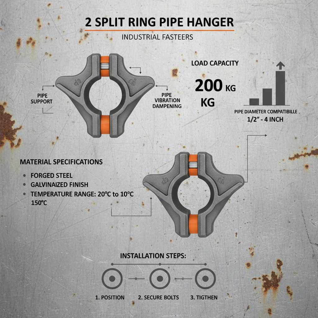 2 split ring pipe hanger