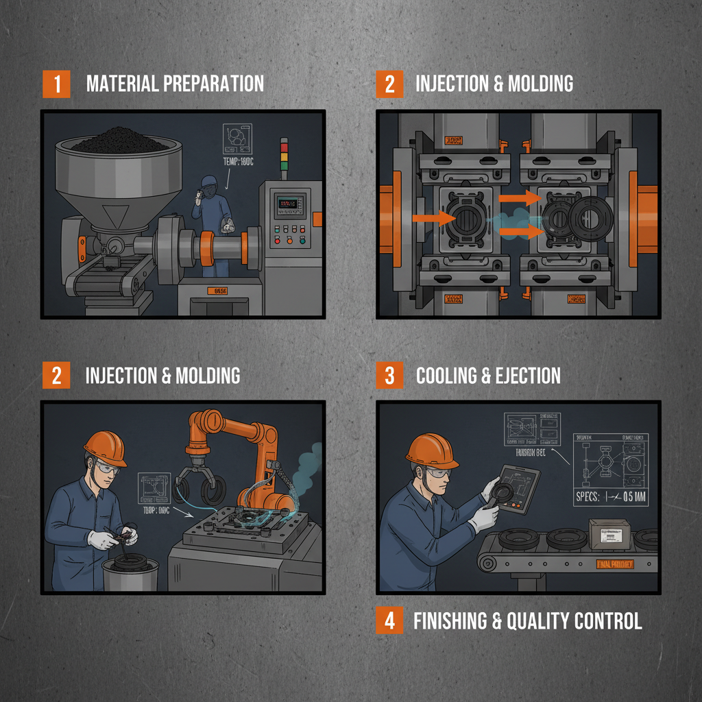 Injection molded rubber parts processing factory