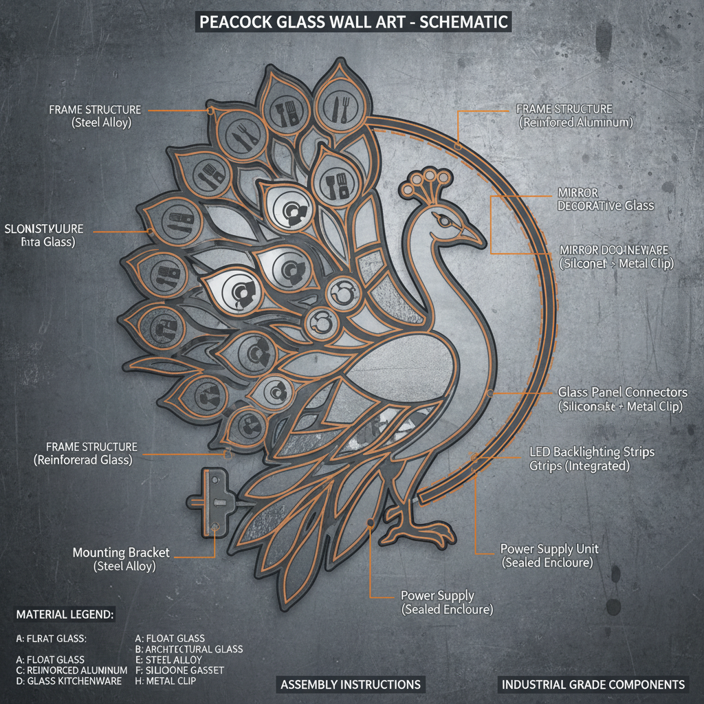 Elevate Your Space with Stunning Peacock Glass Wall Art Designs