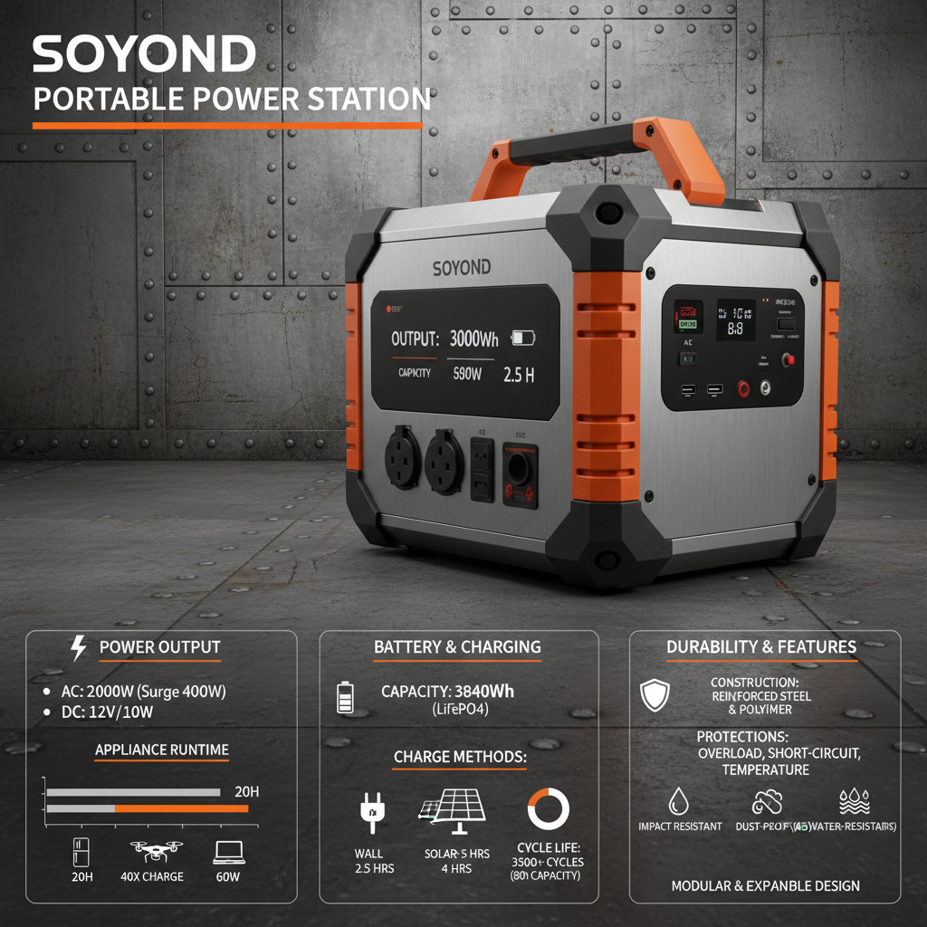 Soyond Portable Power Station Your Reliable Off Grid Energy Solution