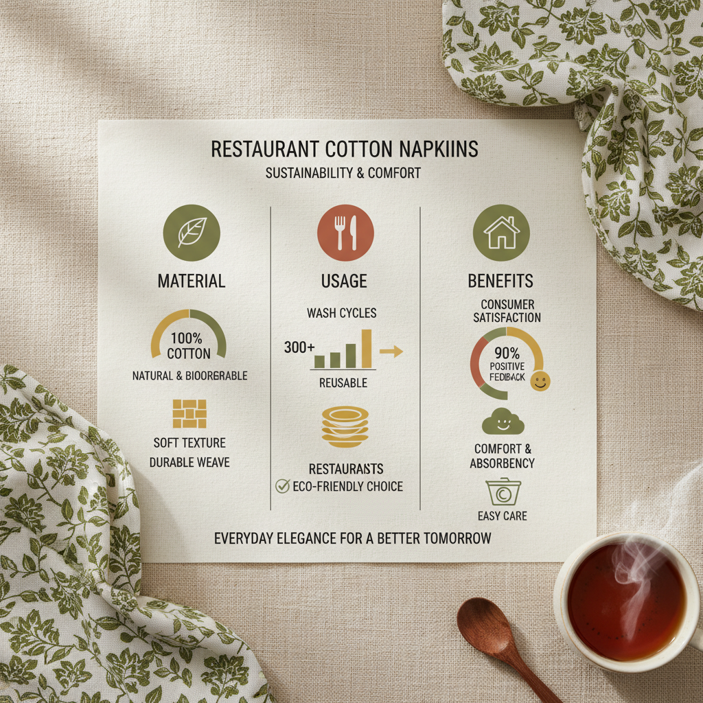 Enhance Your Dining Experience with Restaurant Green Pattern Cotton Napkins
