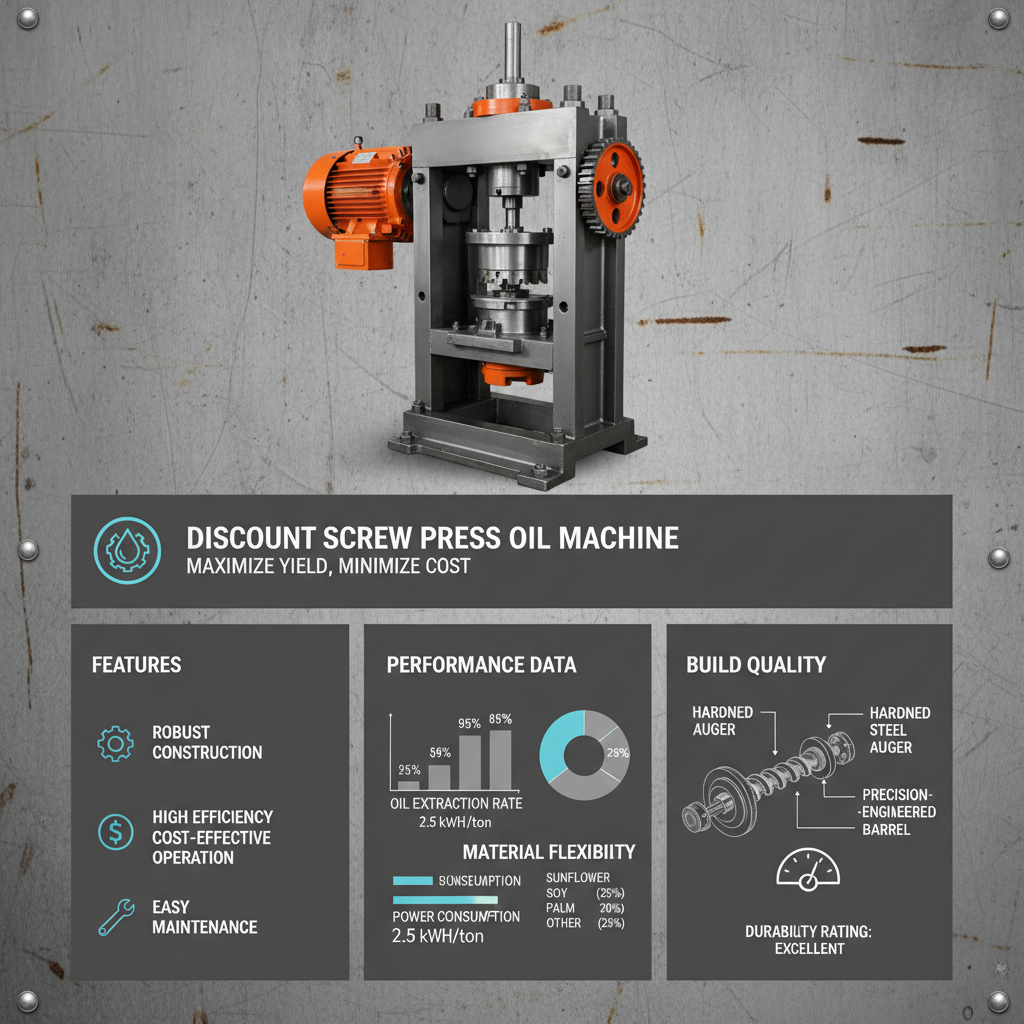 Find the Best Deals on a Discount Screw Press Oil Machine for Your Business