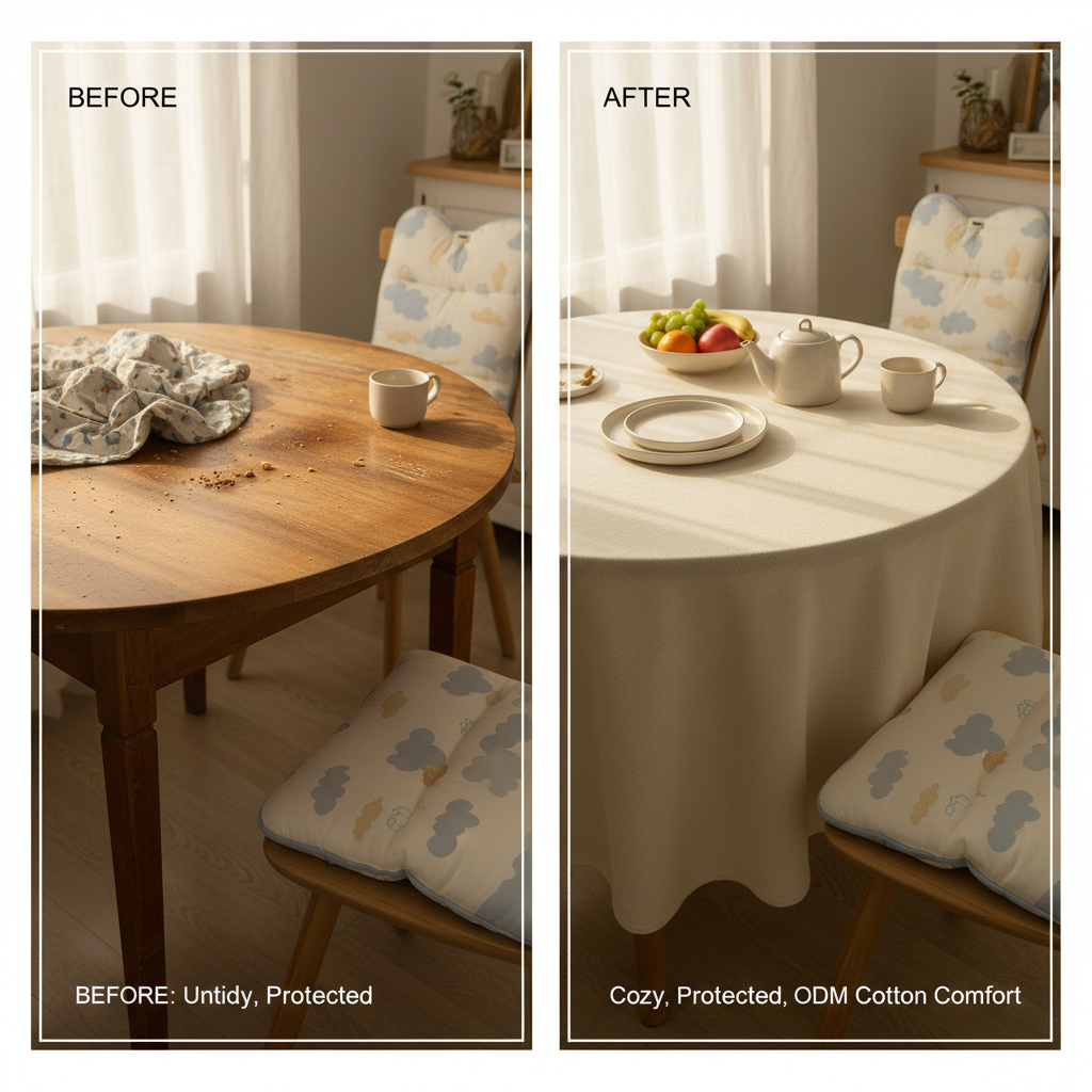 ODM Round Cotton Solid Color Table Cloth Guide for Home and Events