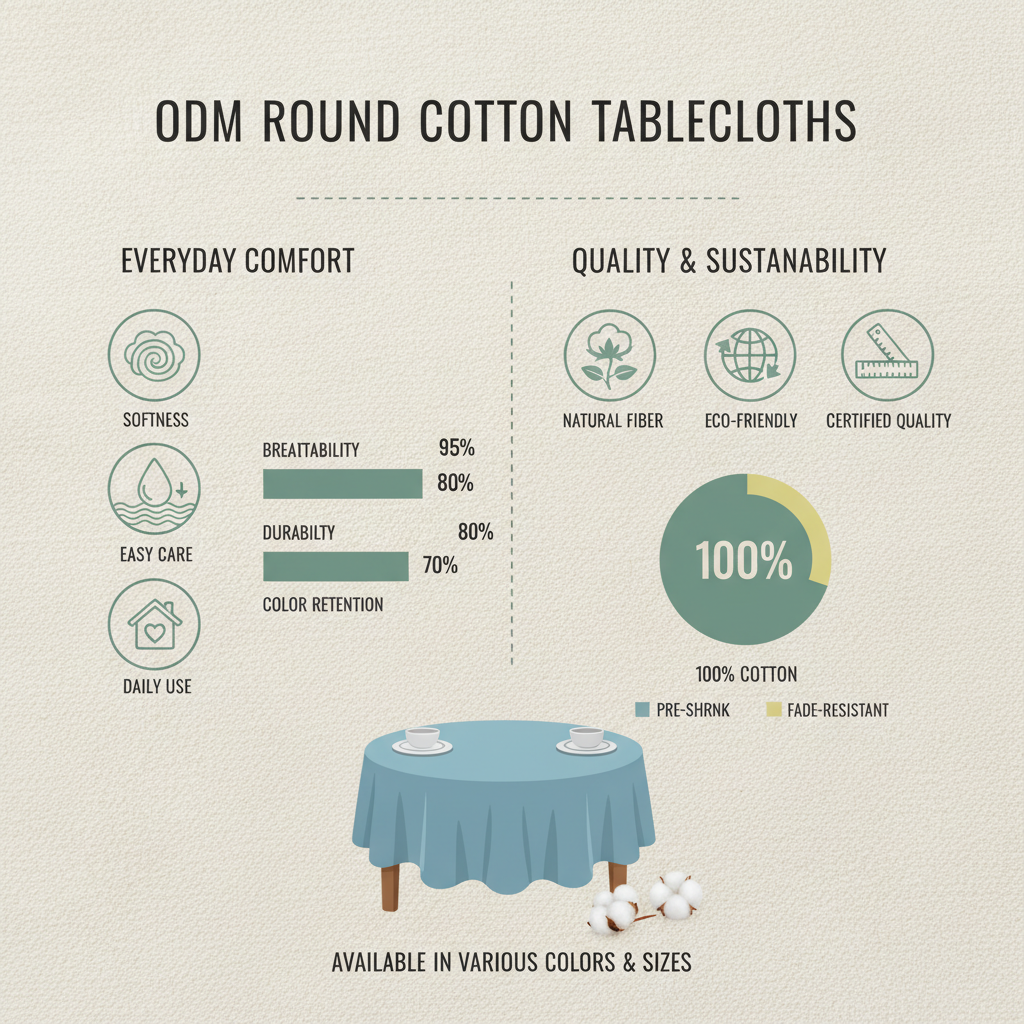 ODM Round Cotton Solid Color Table Cloth Guide for Home and Events