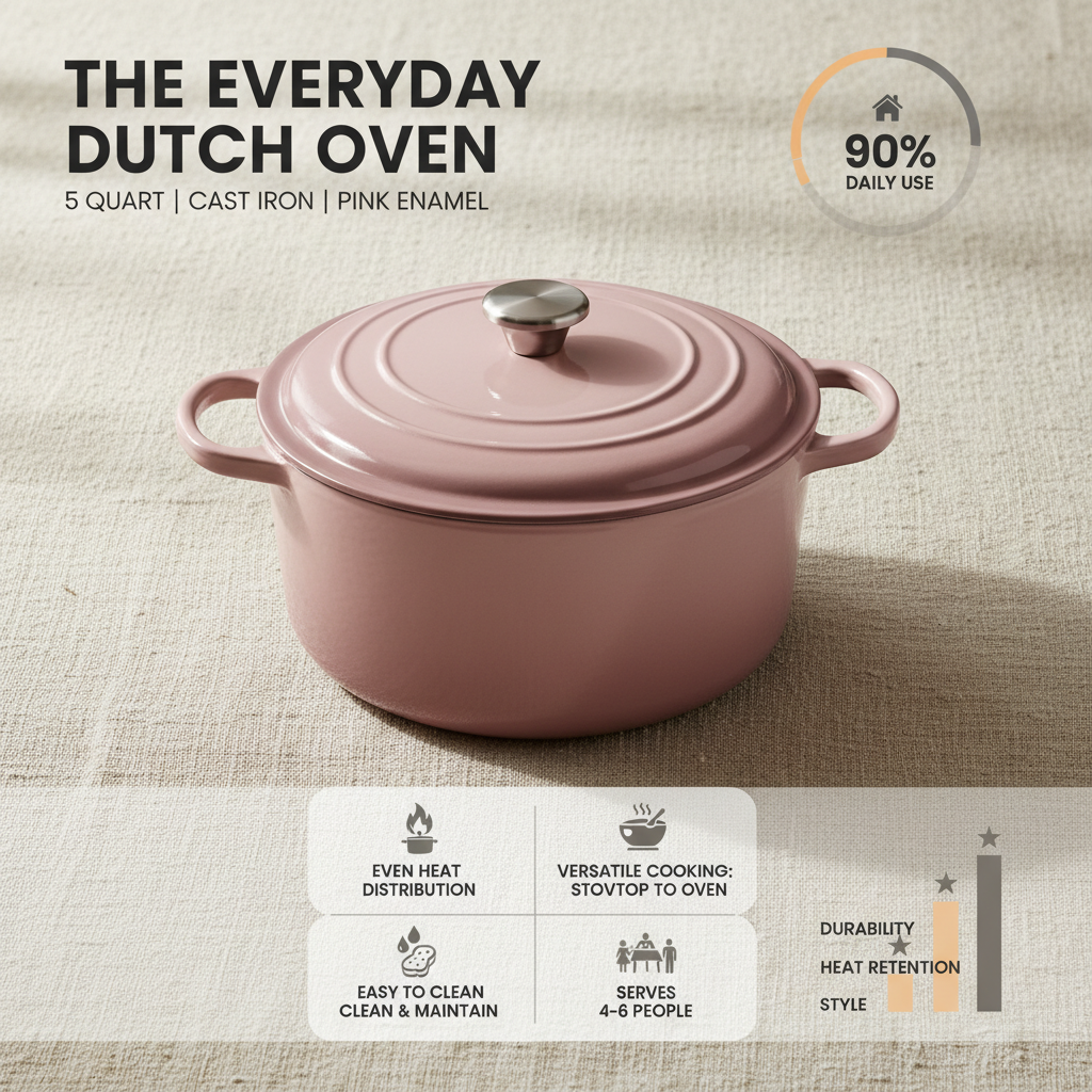 Elevate Your Cooking with a Vibrant Pink Dutch Oven 5 Qt