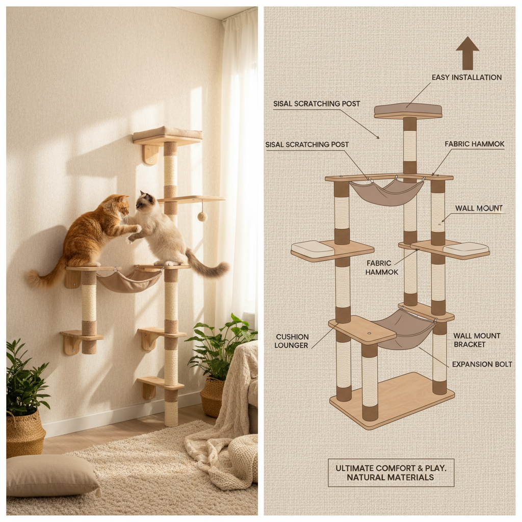 Discover the Benefits of a Stylish Wall Hanging Cat Tree for Your Feline