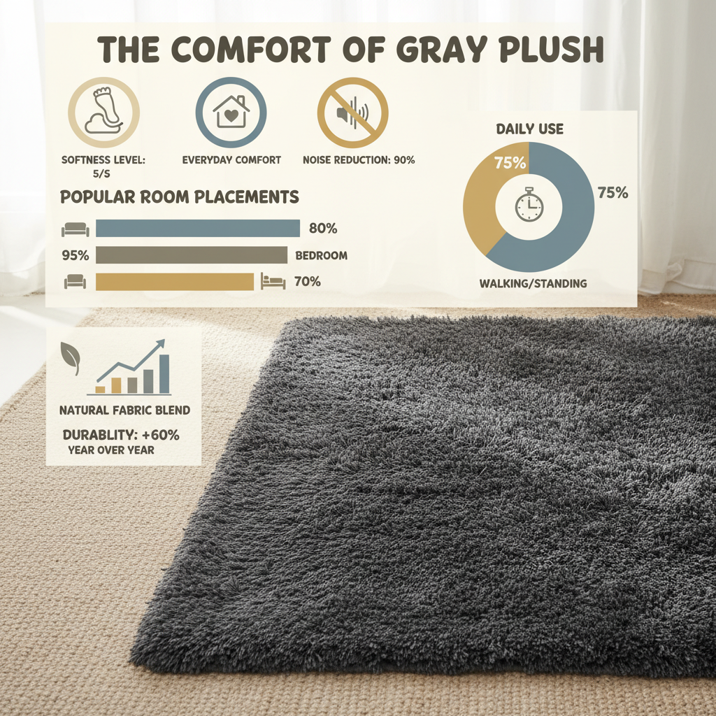 Enhance Your Home Comfort with a Luxurious Gray Plush Rug Selection