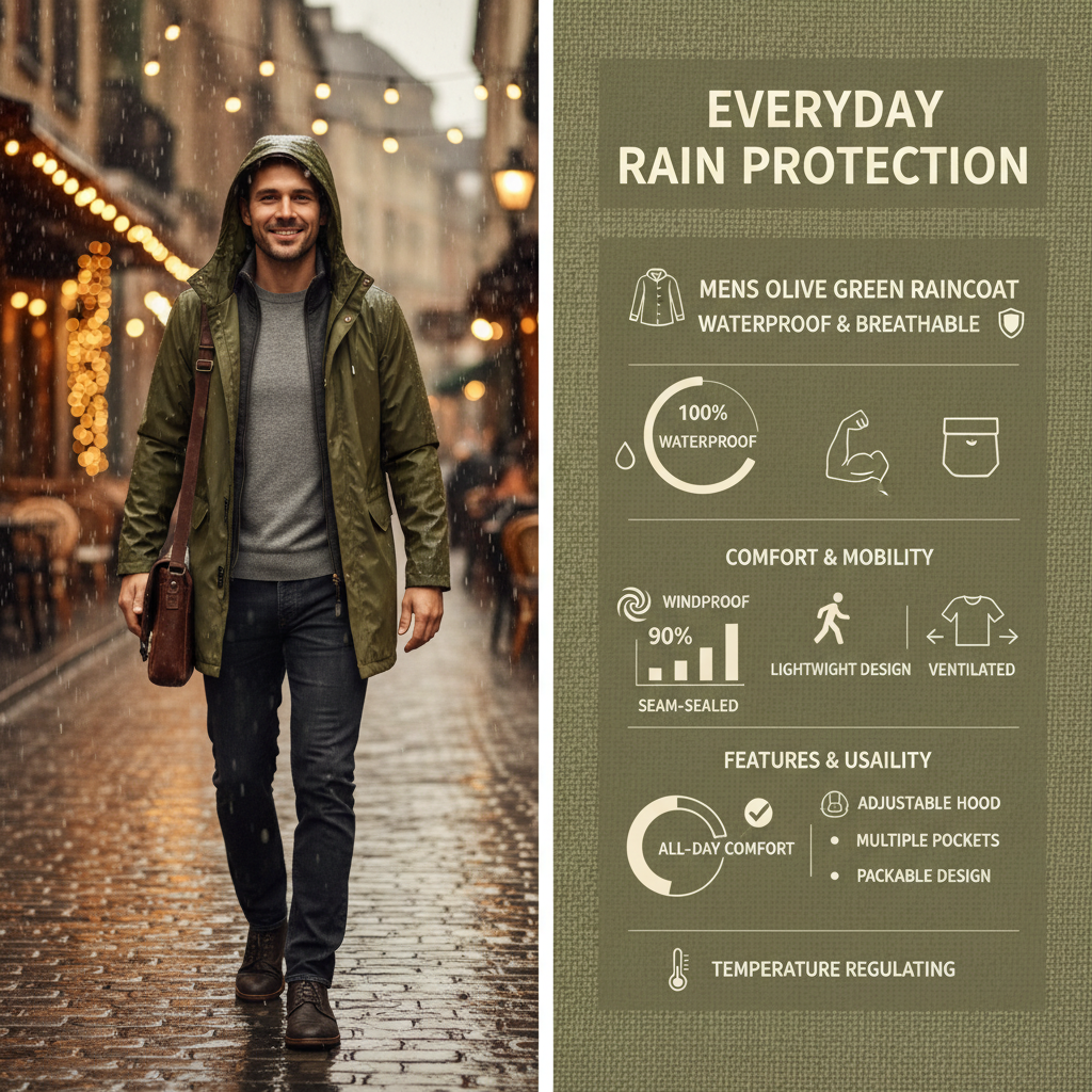 The Ultimate Guide to Choosing Mens Olive Green Raincoats for All Weather
