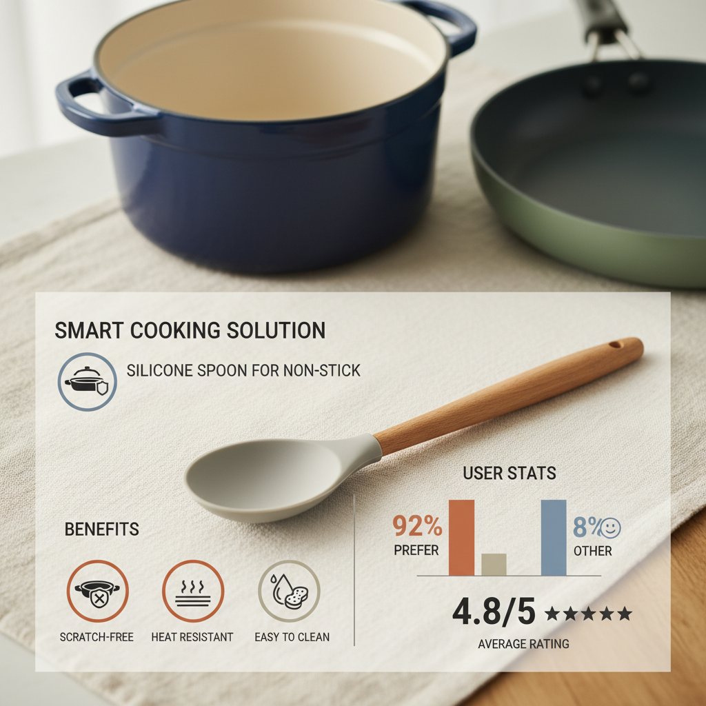 silicone spoon for non stick pan