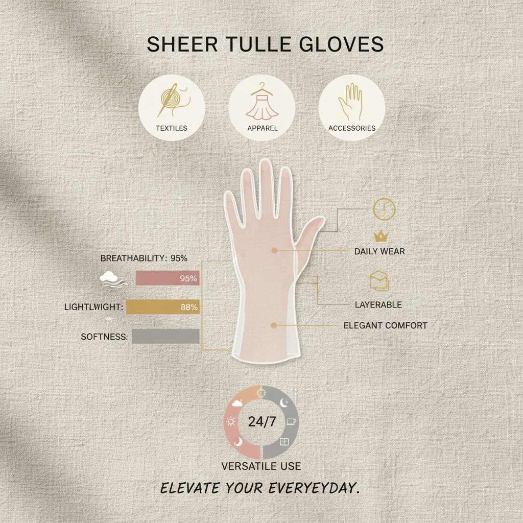 sheer tulle gloves