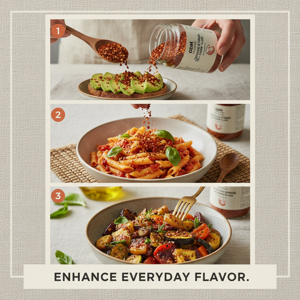 odm seedless crushed red pepper flakes