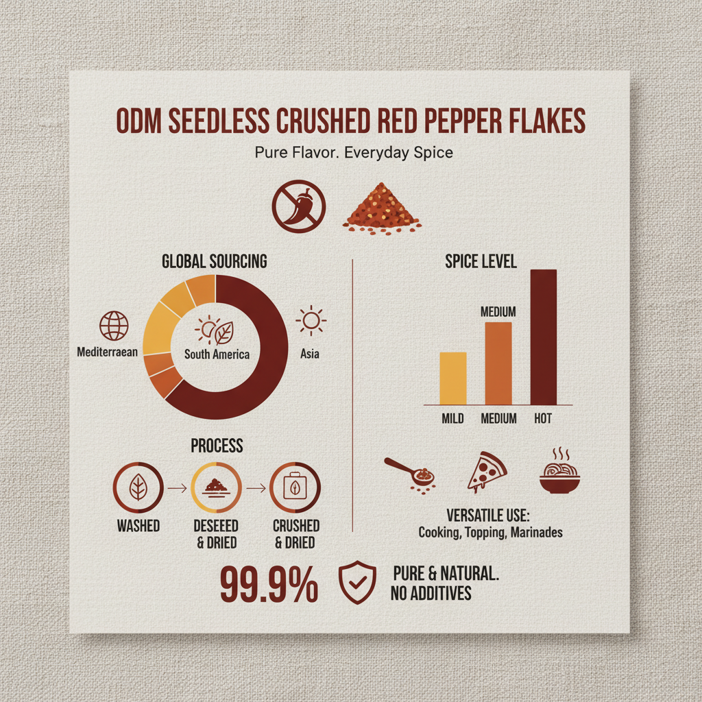 odm seedless crushed red pepper flakes