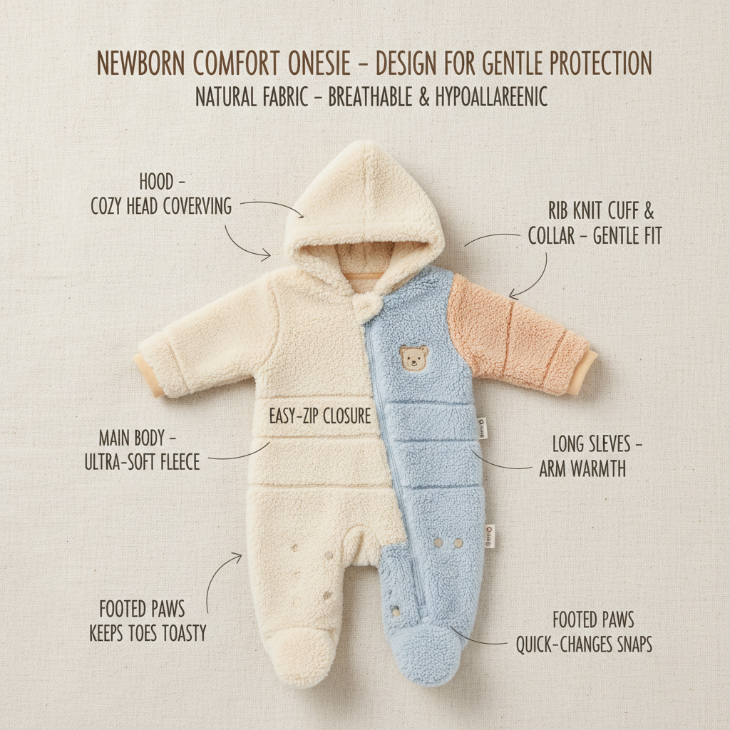 fuzzy newborn onesie