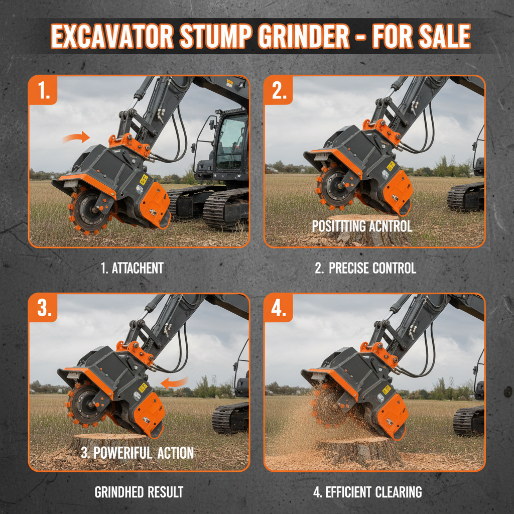 stump grinder for excavator for sale