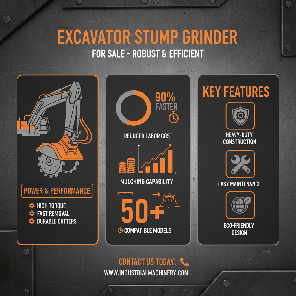 stump grinder for excavator for sale
