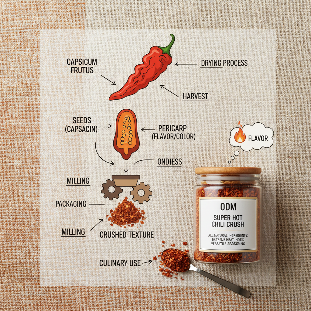 odm super hot dried chili crush