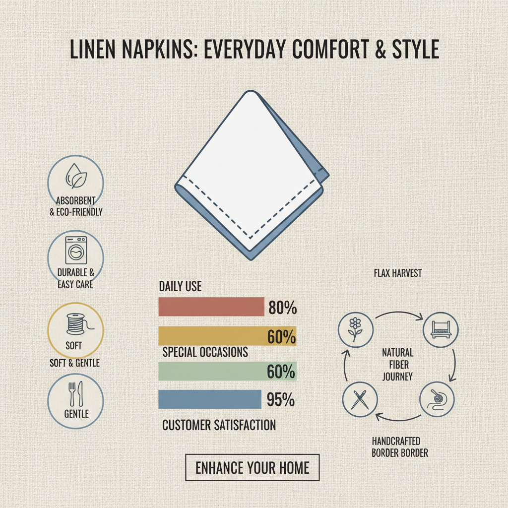 Enhance Your Table Setting with Elegant Linen Napkins with Border