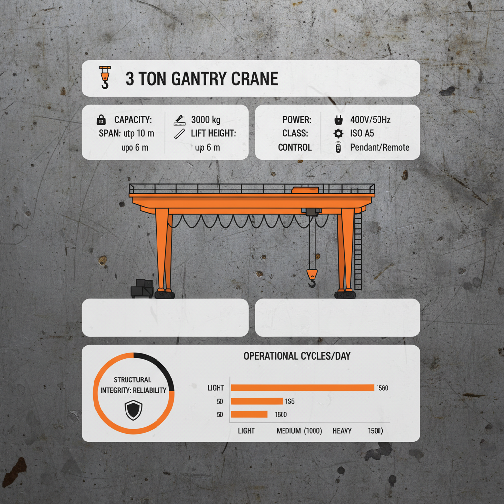 Comprehensive Guide to 3 Ton Gantry Crane Capabilities and Applications