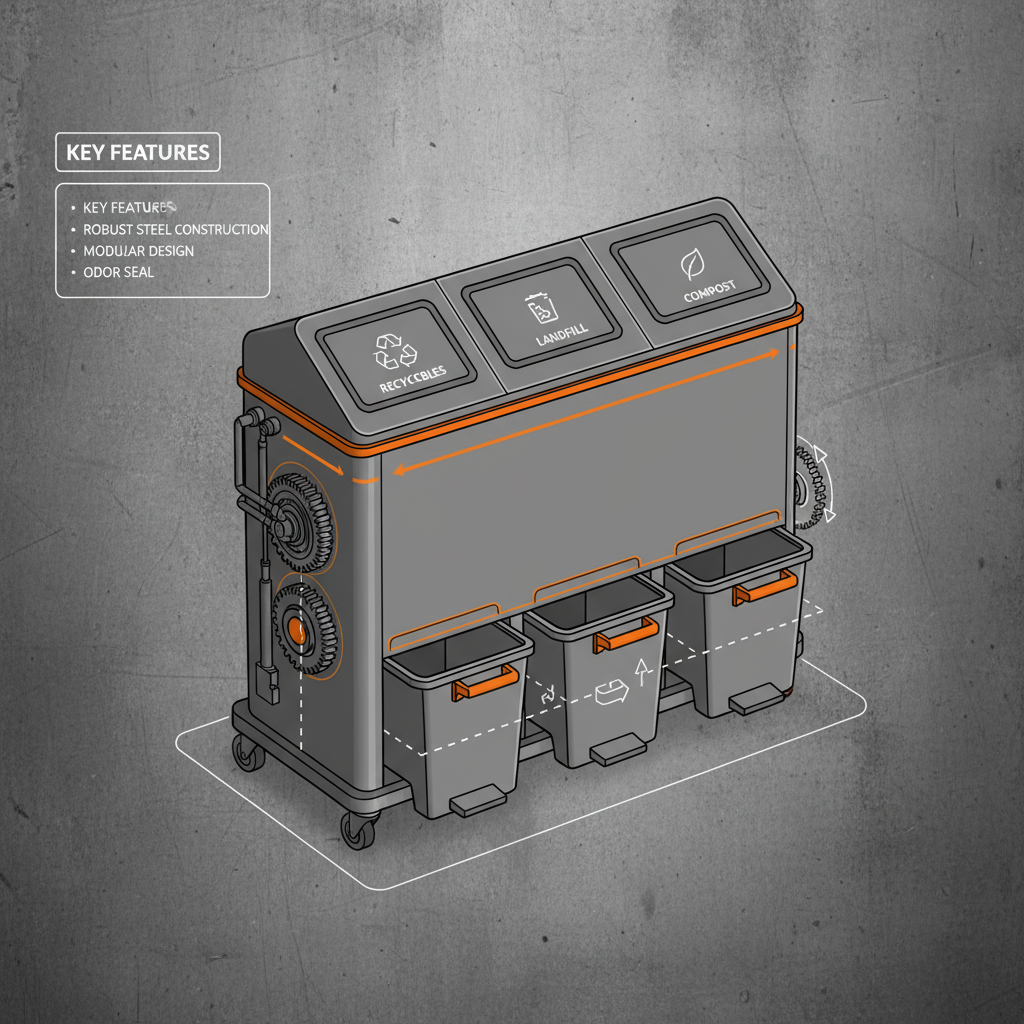 Optimize Waste Management with a Durable 3 Compartment Garbage Can