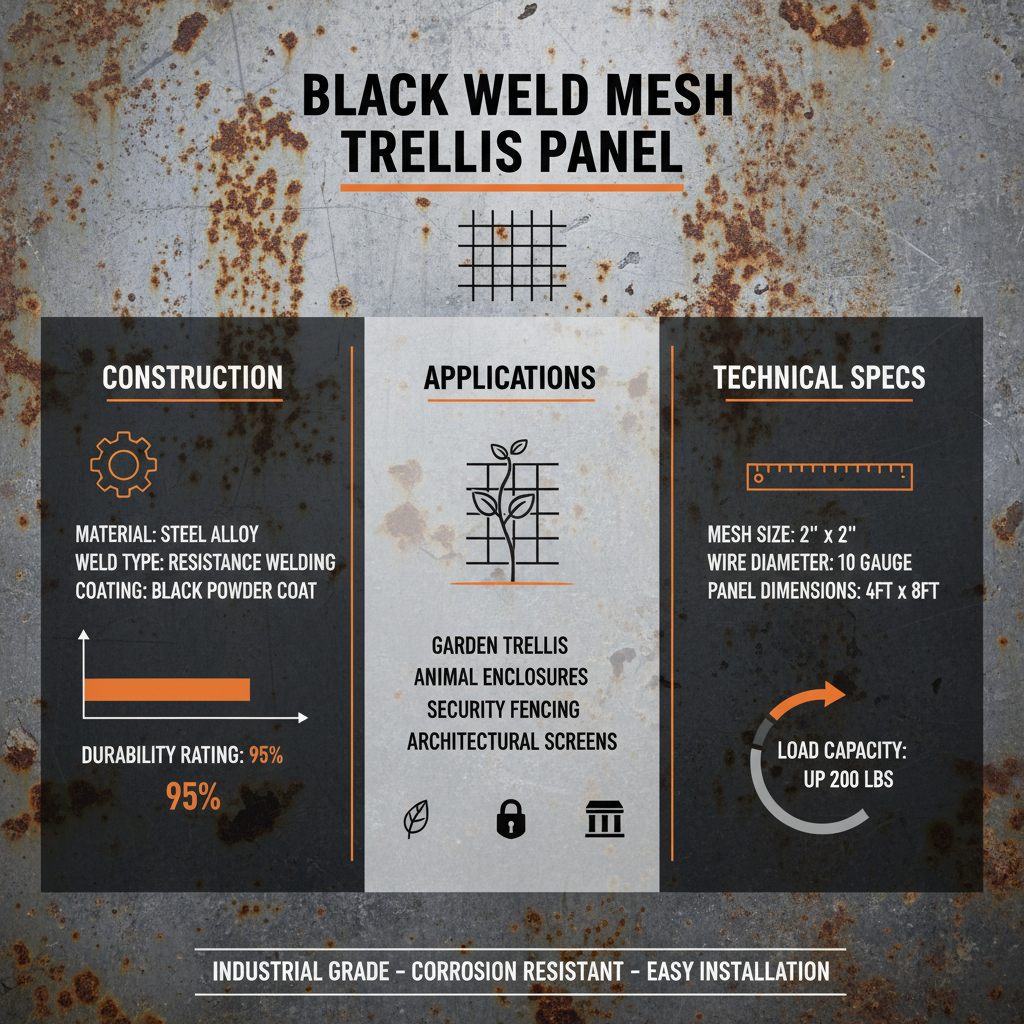Explore the Versatility of Black Weld Mesh Trellis Panels for Garden Design