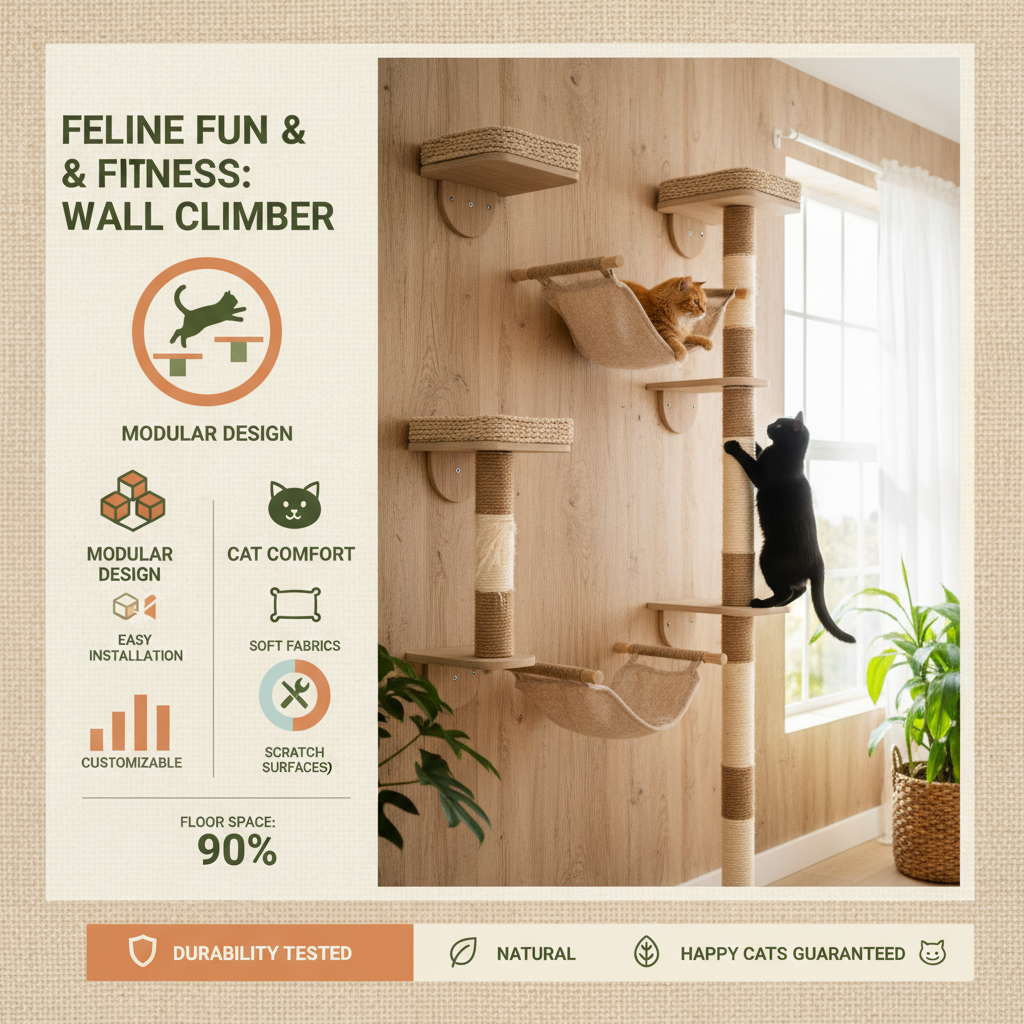 Enhance Your Cat's Wellbeing with a Stylish Wall Mounted Cat Climber