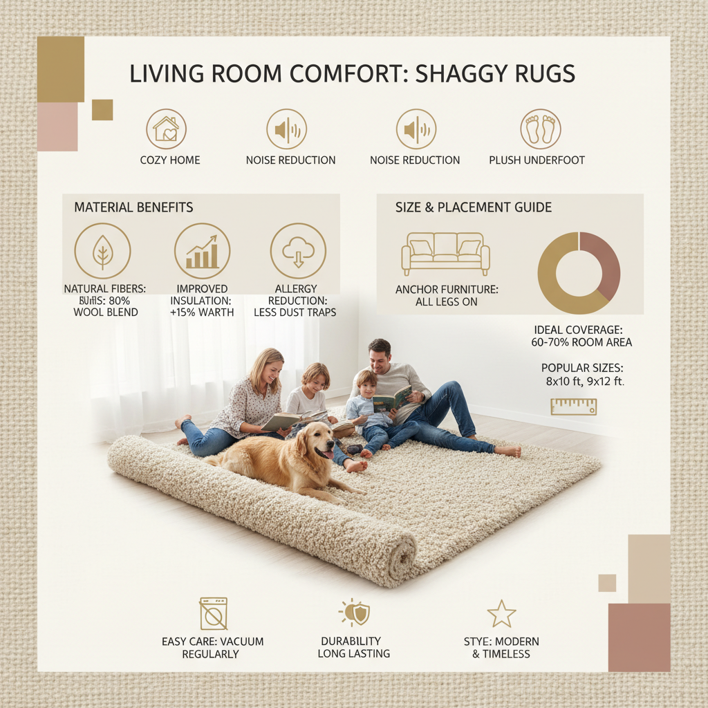 Transform Your Living Room with Luxurious Large Shaggy Rugs for Living Room