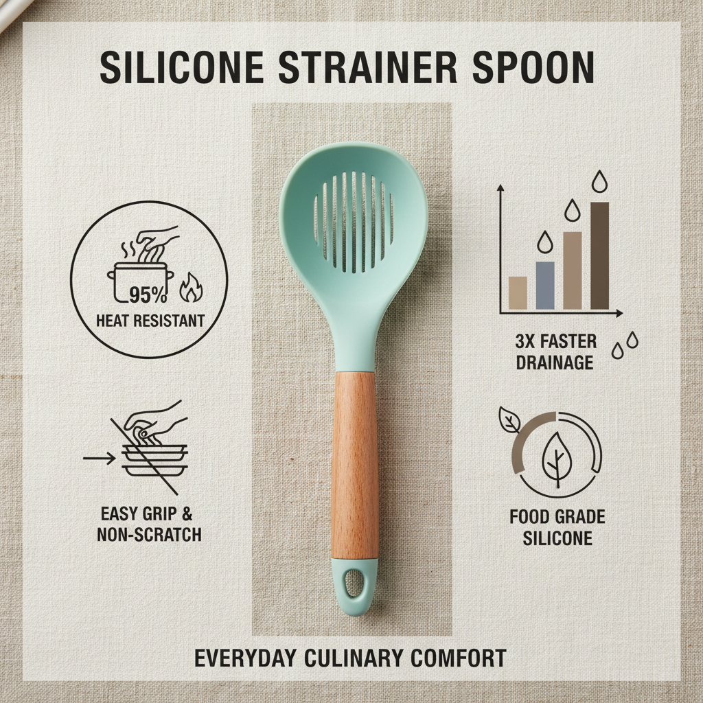 silicone strainer spoon
