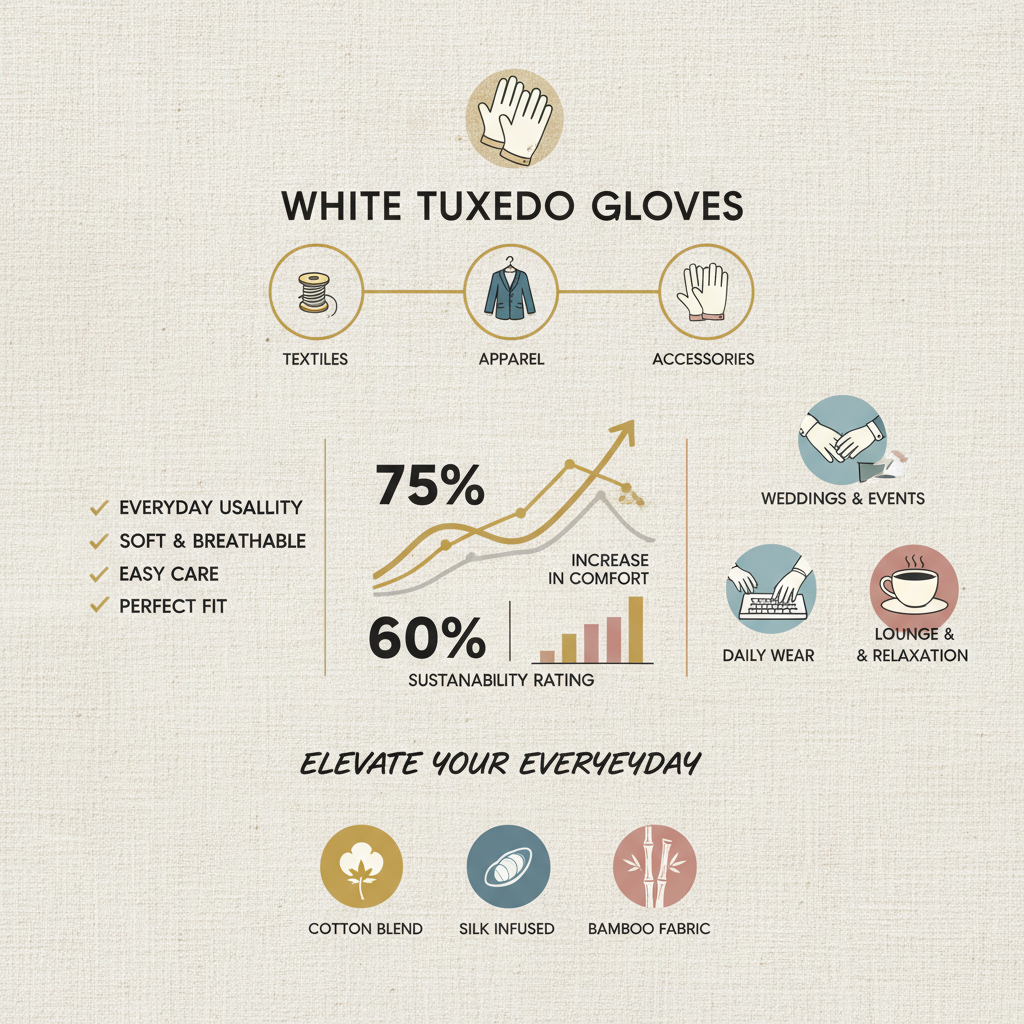 white tuxedo gloves
